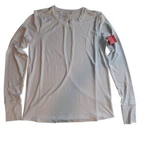 Spanx Butter Long Sleeve Tee White Womens Small Durable and stretchy material